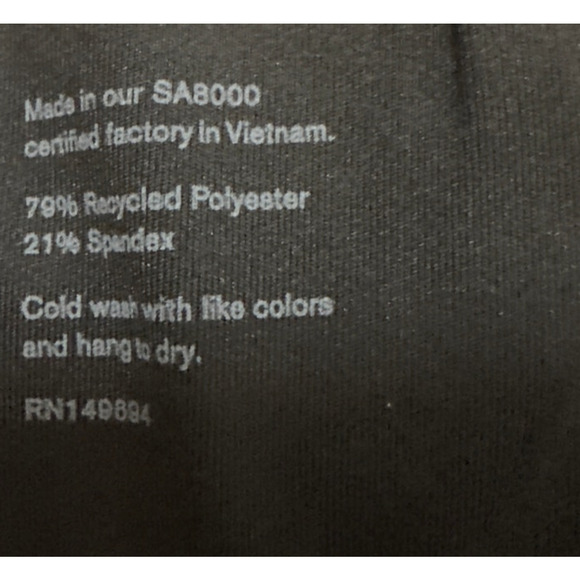 Girlfriend Collective Compressive High-Rise 7/8 Leggings 4008 Black Size Small - Picture 4 of 5